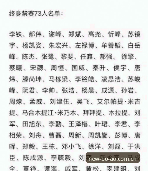 博奥体育app下载教程 足坛反腐禁足名单实用解读指南——博奥体育平台用户必看的新赛季观赛知识
